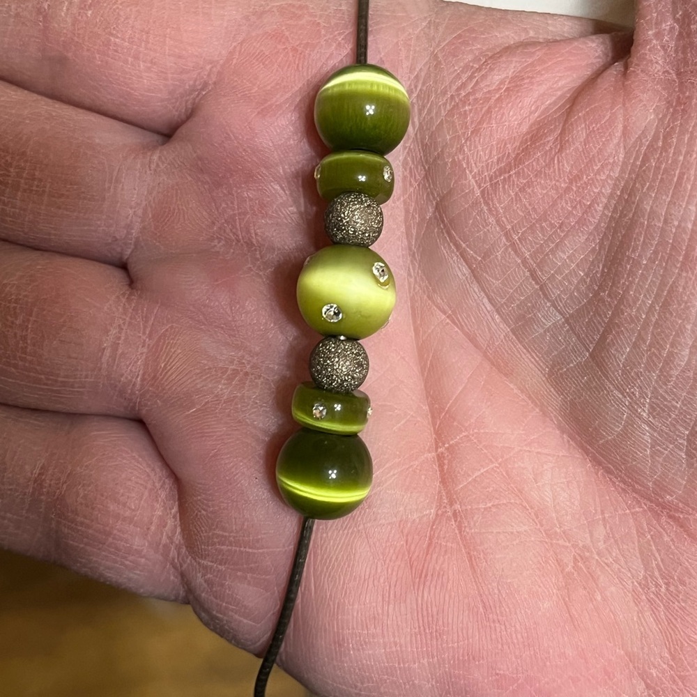 Sterling Cats Eye Crystal Necklace - Picture 12 of 12